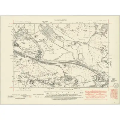 1948 Map of Yorkshire CCXVIII.SE, 1949 Print