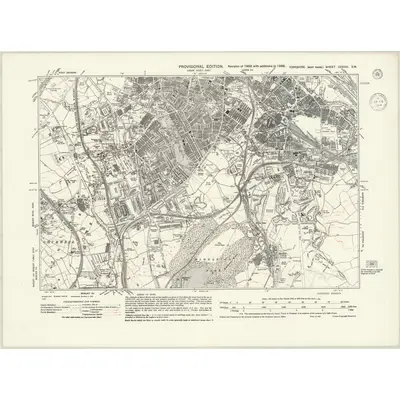 1938 Map of Yorkshire CCXVIII.SW, 1944 Print