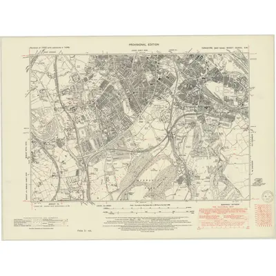 1949 Map of Yorkshire CCXVIII.SW, 1950 Print