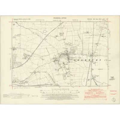 1950 Map of Yorkshire CCXX.NW, 1953 Print