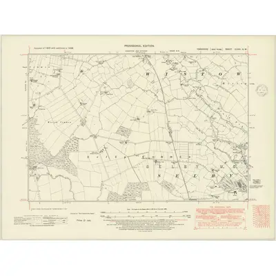 1938 Map of Yorkshire CCXXI.NW, 1948 Print