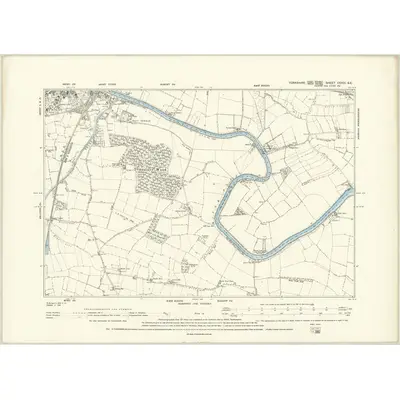 1888 Map of Yorkshire CCXXI.SE, 1893 Print
