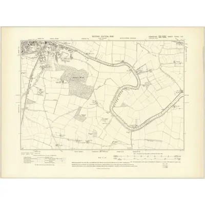 1905 Map of Yorkshire CCXXI.SE, 1908 Print