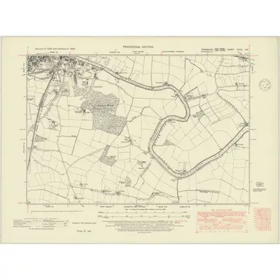 1938 Map of Yorkshire CCXXI.SE, 1948 Print