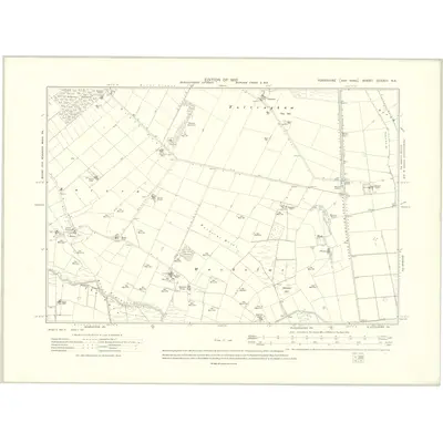 1908 Map of Yorkshire CCXXIII.NE, 1910 Print