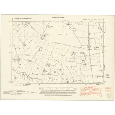 1950 Map of Yorkshire CCXXIII.NE, 1953 Print