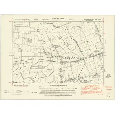 1950 Map of Yorkshire CCXXIII.SE, 1953 Print