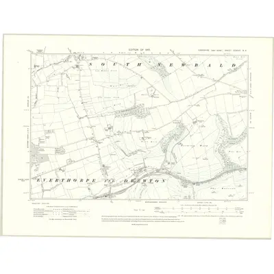1908 Map of Yorkshire CCXXIV.NE, 1910 Print