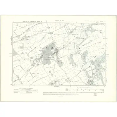 1908 Map of Yorkshire CCXXIV.SE, 1910 Print