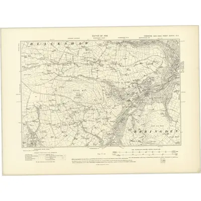1905 Map of Yorkshire CCXXIX.NE, 1908 Print