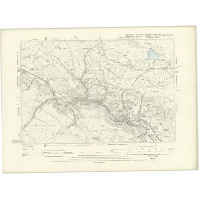 1889 Map of Yorkshire CCXXIX.NW & CCXXIXA.NE, 1894 Print