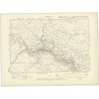 1905 Map of Yorkshire CCXXIX.NW & CCXXIXA.NE, 1911 Print