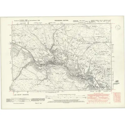 1938 Map of Yorkshire CCXXIX.NW & CCXXIXA.NE, 1947 Print