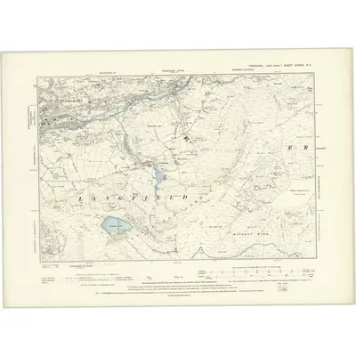 1888 Map of Yorkshire CCXXIX.SE, 1894 Print