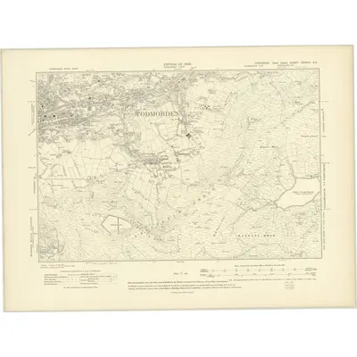 1905 Map of Yorkshire CCXXIX.SE, 1908 Print