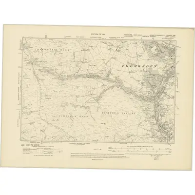 1905 Map of Yorkshire CCXXIX.SW & CCXXIXA.SE, 1911 Print
