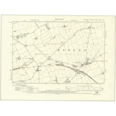 1926 Map of Yorkshire CCXXV.NW, 1928 Print