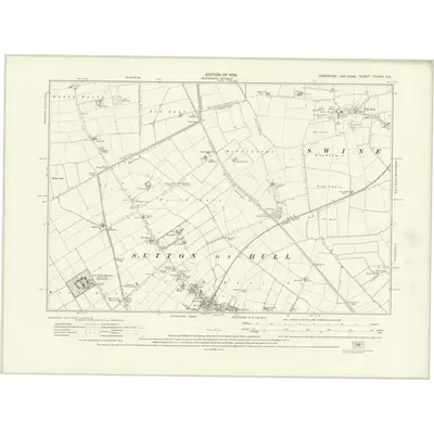 1925 Map of Yorkshire CCXXVI.NE, 1928 Print
