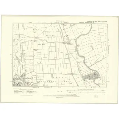 1909 Map of Yorkshire CCXXVI.NW, 1911 Print