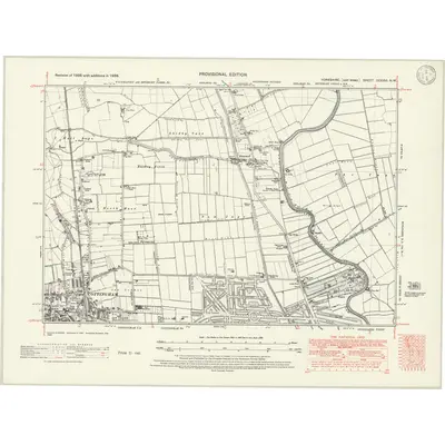 1938 Map of Yorkshire CCXXVI.NW, 1946 Print
