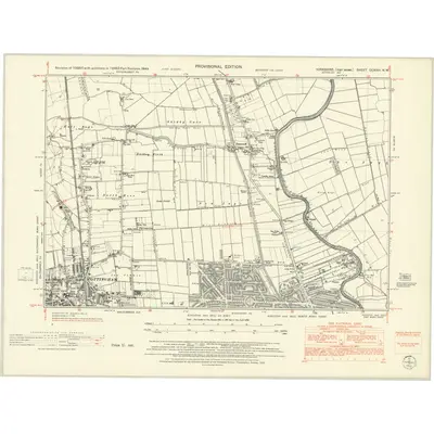 1946 Map of Yorkshire CCXXVI.NW, 1952 Print