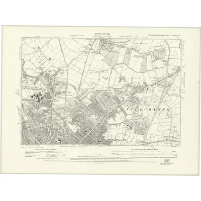 1926 Map of Yorkshire CCXXVI.SE, 1928 Print
