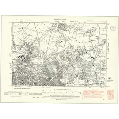1938 Map of Yorkshire CCXXVI.SE, 1947 Print