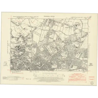 1946 Map of Yorkshire CCXXVI.SE, 1953 Print