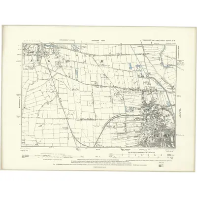 1888 Map of Yorkshire CCXXVI.SW, 1893 Print