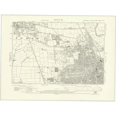 1926 Map of Yorkshire CCXXVI.SW, 1929 Print