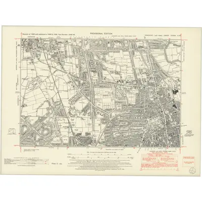 1948 Map of Yorkshire CCXXVI.SW, 1953 Print