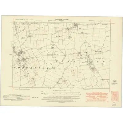 1946 Map of Yorkshire CCXXVII.NE, 1952 Print