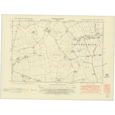 1946 Map of Yorkshire CCXXVII.SE, 1952 Print