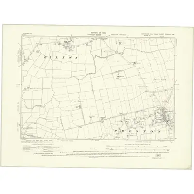 1925 Map of Yorkshire CCXXVII.SW, 1928 Print