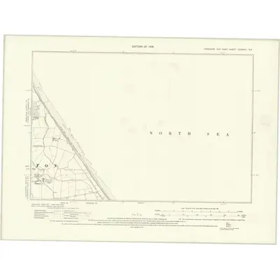 1925 Map of Yorkshire CCXXVIII.NE, 1928 Print
