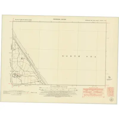 1946 Map of Yorkshire CCXXVIII.NE, 1951 Print