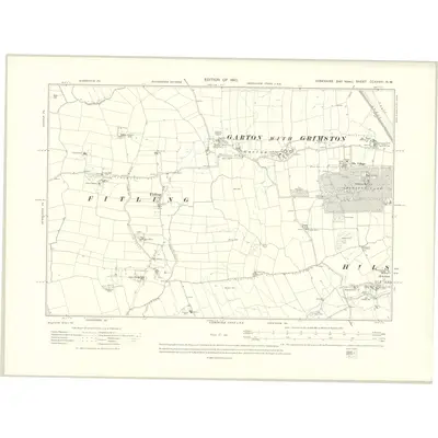 1908 Map of Yorkshire CCXXVIII.NW, 1910 Print