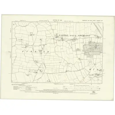 1925 Map of Yorkshire CCXXVIII.NW, 1928 Print