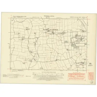 1946 Map of Yorkshire CCXXVIII.NW, 1951 Print