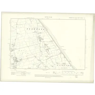 1908 Map of Yorkshire CCXXVIII.SE, 1910 Print