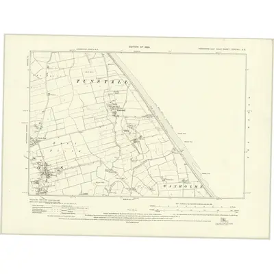 1925 Map of Yorkshire CCXXVIII.SE, 1929 Print