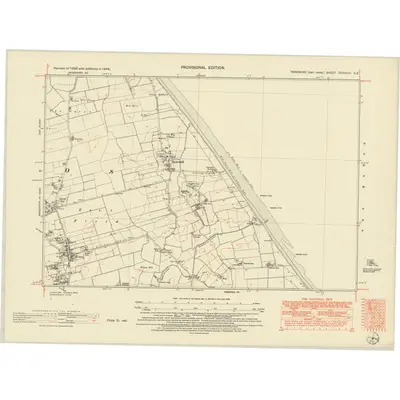 1946 Map of Yorkshire CCXXVIII.SE, 1951 Print