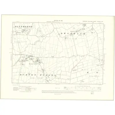 1908 Map of Yorkshire CCXXVIII.SW, 1910 Print