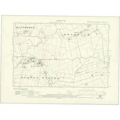 1925 Map of Yorkshire CCXXVIII.SW, 1929 Print