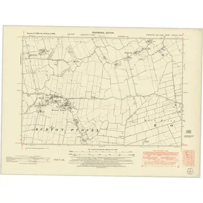 1946 Map of Yorkshire CCXXVIII.SW, 1951 Print