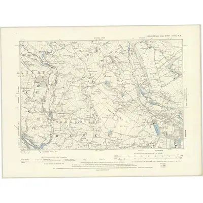 1888 Map of Yorkshire CCXXX.NE, 1894 Print