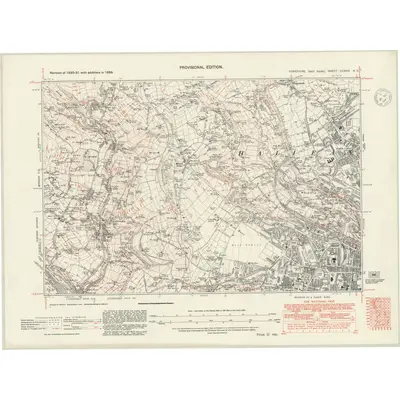 1938 Map of Yorkshire CCXXX.NE, 1947 Print