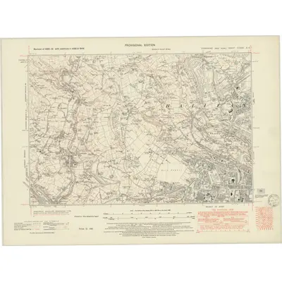 1948 Map of Yorkshire CCXXX.NE, 1949 Print