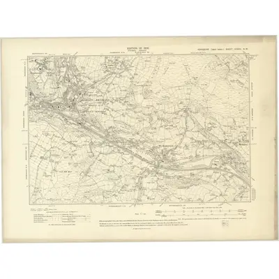 1905 Map of Yorkshire CCXXX.NW, 1908 Print