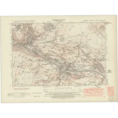1948 Map of Yorkshire CCXXX.NW, 1950 Print